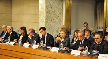 Il Sottosegretario Gozi durante la Conferenza sui Trattati di Roma Farnesina