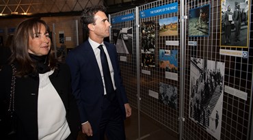 Sandro Gozi e Diana Agosti all Inaugurazione della mostra