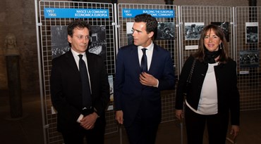 Stefano Poli Sandro Gozi e Diana Agosti all Inaugurazione della mostra 
