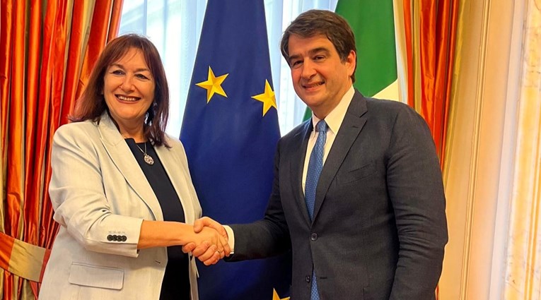 Ministro Fitto incontra Vicepresidente della Commissione europea, Dubravka Šuica