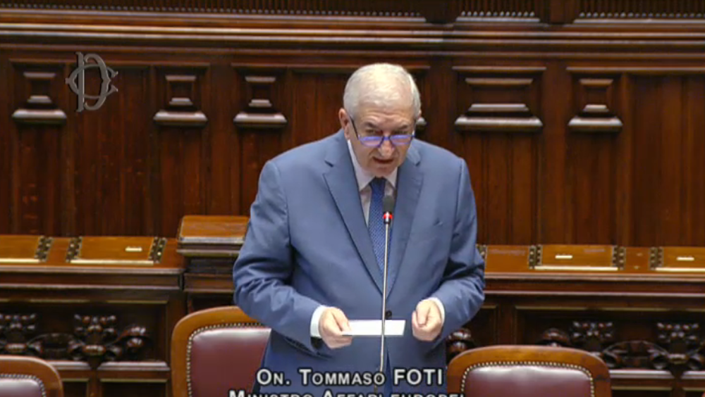 Intervento alla Camera del Ministro Foti Intervento alla Camera del Ministro Foti