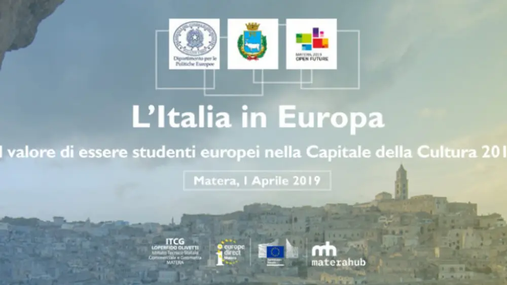 L'Italia in Europa. Il valore di essere studenti europei nella Capitale europea della Cultura 2019 L'Italia in Europa. Il valore di essere studenti europei nella Capitale europea della Cultura 2019