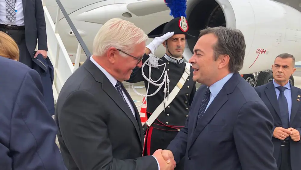 Il Ministro Amendola accoglie il Presidente tedesco Steinmeier Il Ministro Amendola accoglie il Presidente tedesco Steinmeier