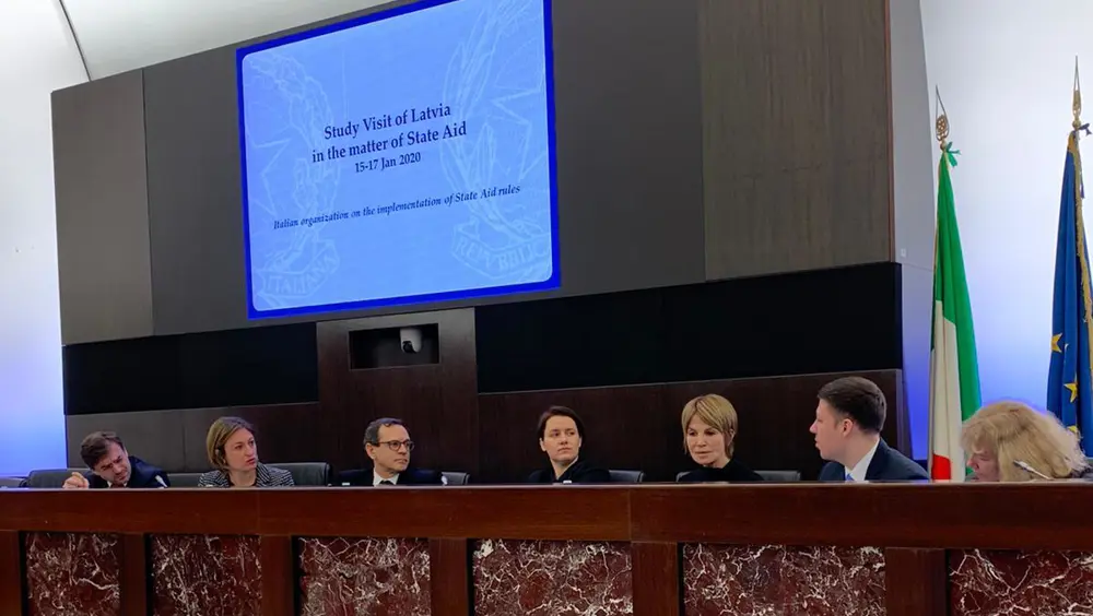 Aiuti di Stato, visita studio della delegazione della Lettonia Aiuti di Stato, visita studio della delegazione della Lettonia