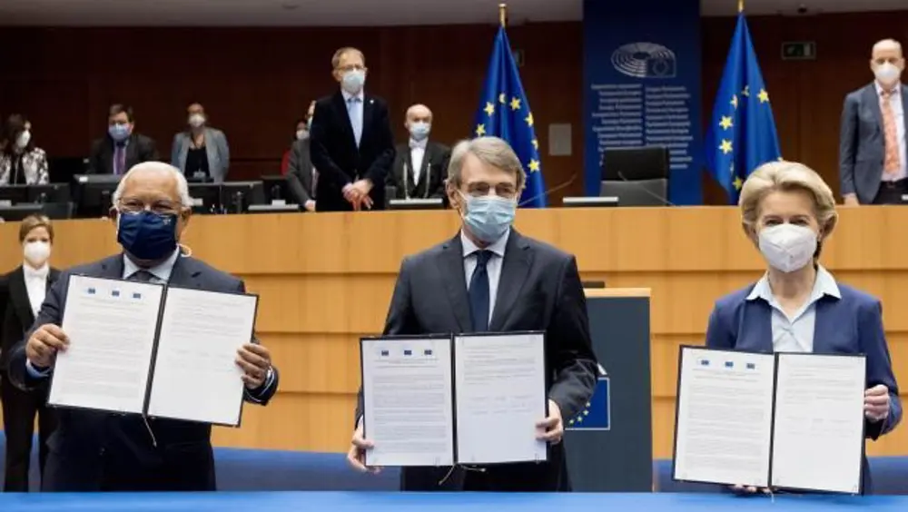 Vertici UE firmano la dichiarazione sulla Conferenza sul futuro dell'Europa