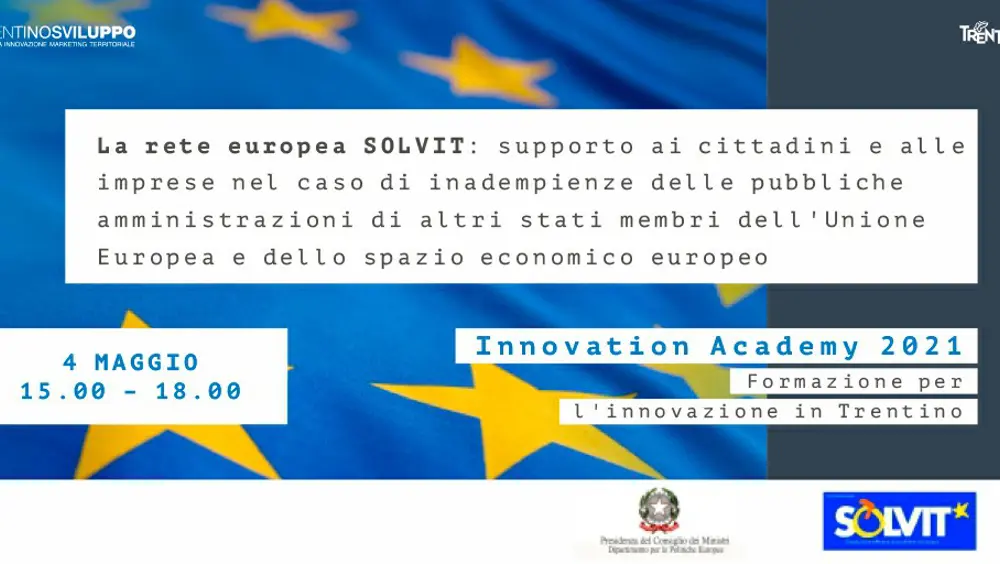 La rete europea SOLVIT La rete europea SOLVIT