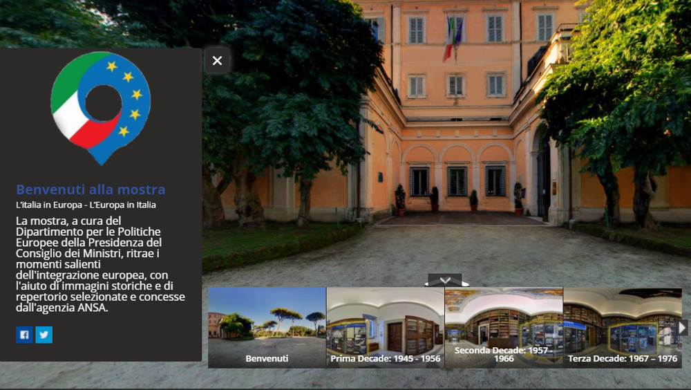 "L'Italia in Europa - L'Europa in Italia" diventa un ‘tour virtuale’ "L'Italia in Europa - L'Europa in Italia" diventa un ‘tour virtuale’