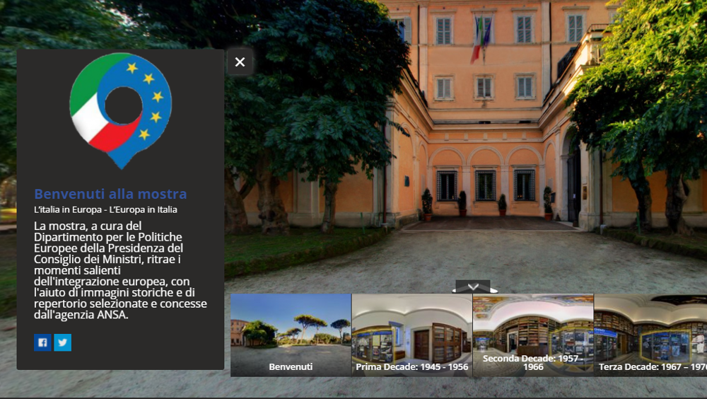 "L'Italia in Europa - L'Europa in Italia" diventa un ‘tour virtuale’ "L'Italia in Europa - L'Europa in Italia" diventa un ‘tour virtuale’