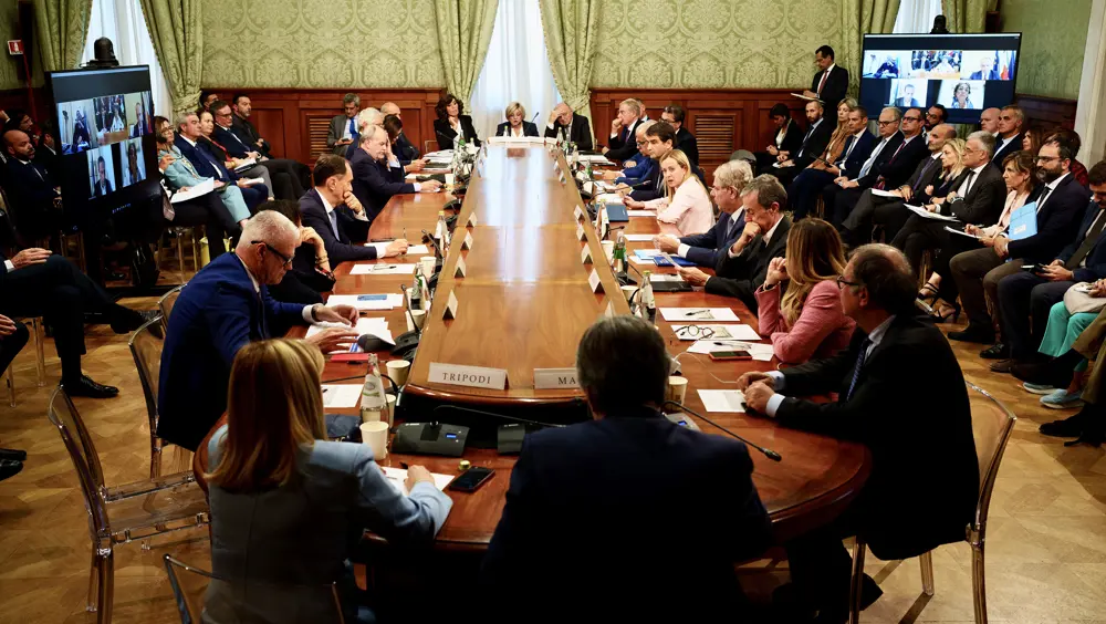 PNRR, Cabina di regia a Palazzo Chigi presieduta dal Presidente del Consiglio dei Ministri, Giorgia Meloni PNRR, Cabina di regia a Palazzo Chigi presieduta dal Presidente del Consiglio dei Ministri, Giorgia Meloni