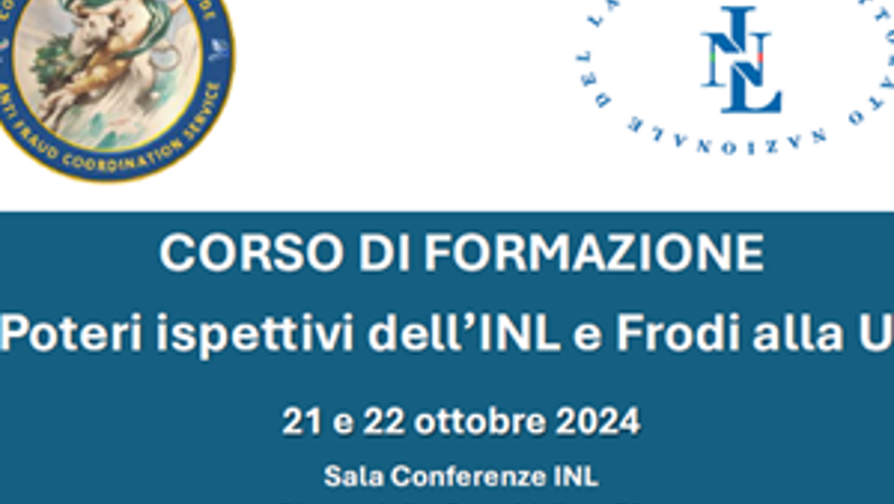 Lotta alle frodi all'UE e al PNRR, iniziativa formativa di Ispettorato Nazionale del Lavoro e Nucleo della Guardia di Finanza presso il DAE Lotta alle frodi all'UE e al PNRR, iniziativa formativa di Ispettorato Nazionale del Lavoro e Nucleo della Guardia di Finanza presso il DAE
