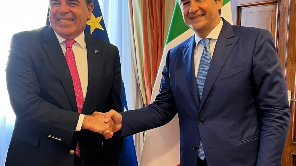 Ministro Fitto incontra vicepresidente della Commissione UE Schinas Ministro Fitto incontra vicepresidente della Commissione UE Schinas