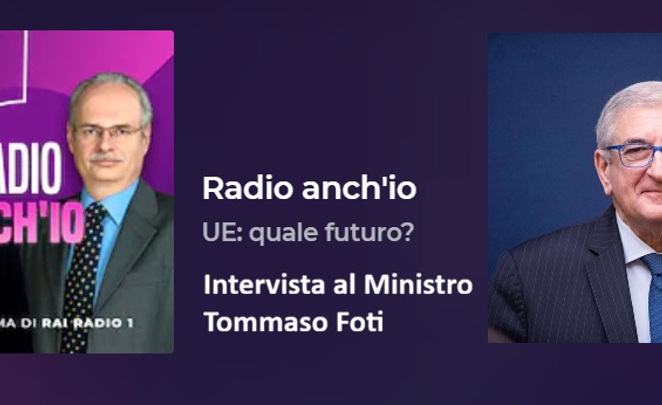 Il Ministro Foti ospite di Radio Anch'io