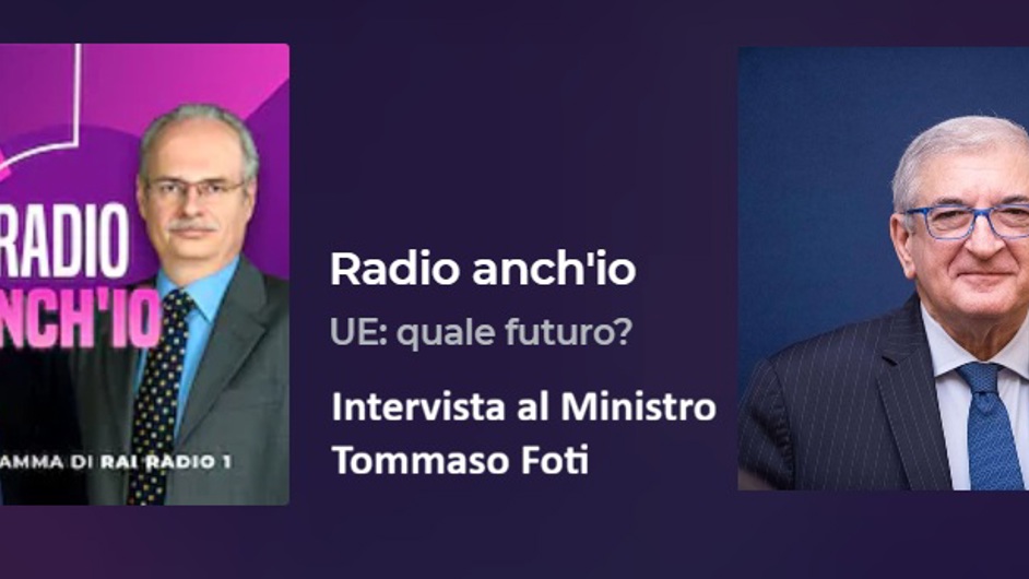 Il Ministro Foti ospite di Radio Anch'io